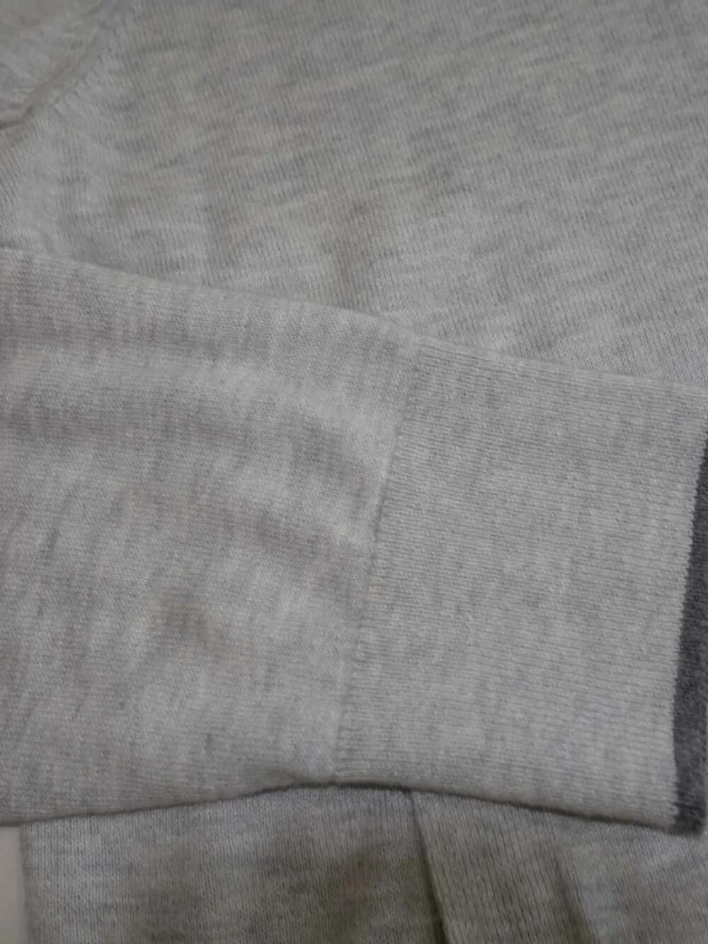 Banana Republic Men's Full Zip Front Sweater Large Light Gray Cotton Blend L